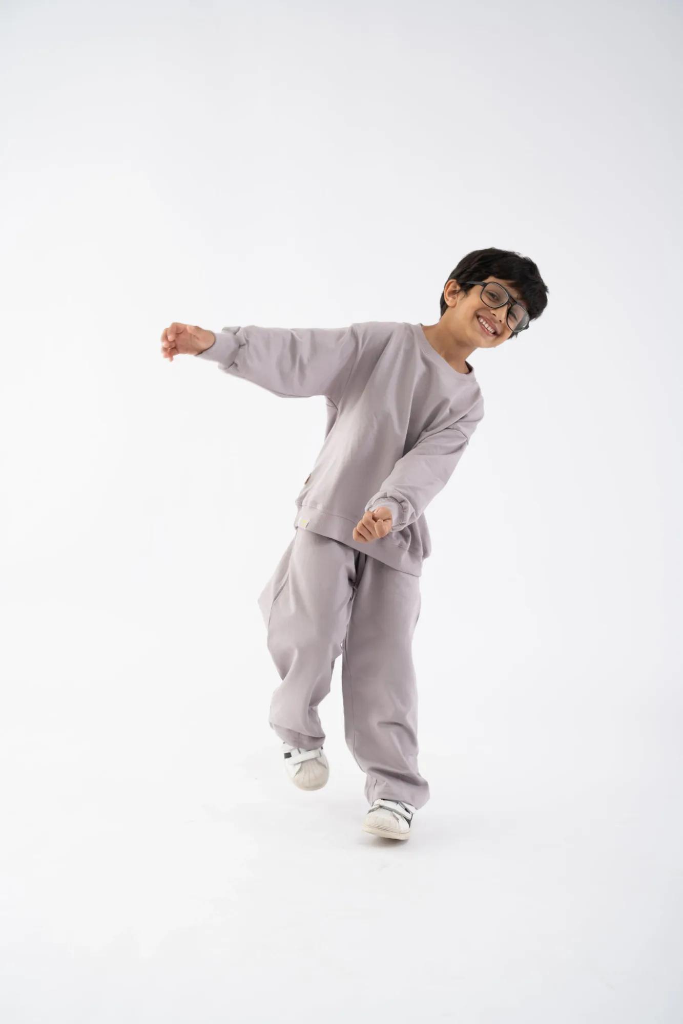 Unisex Ash Minimal Co-Ord Set, view 2 of 4