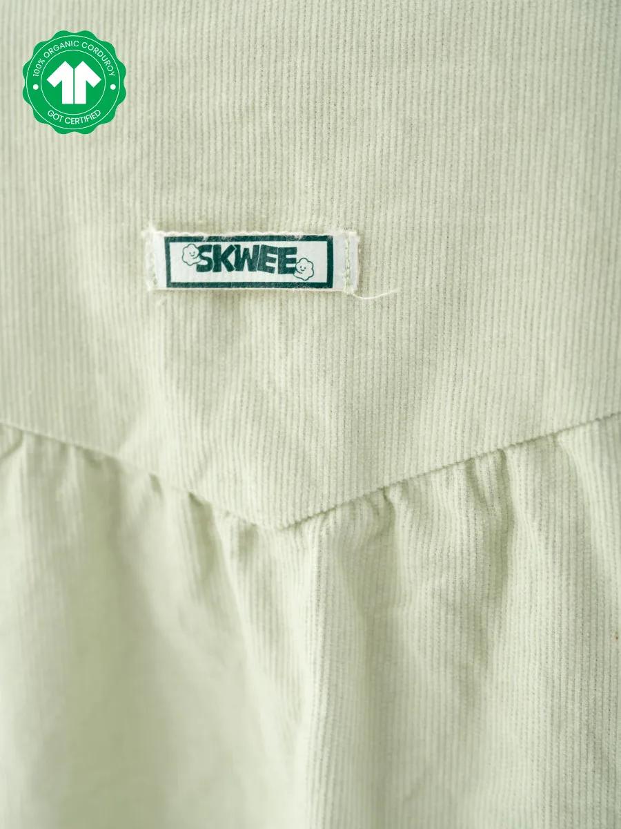 Girls Organic Corduroy Mouse Shirt Dress, view 8 of 10