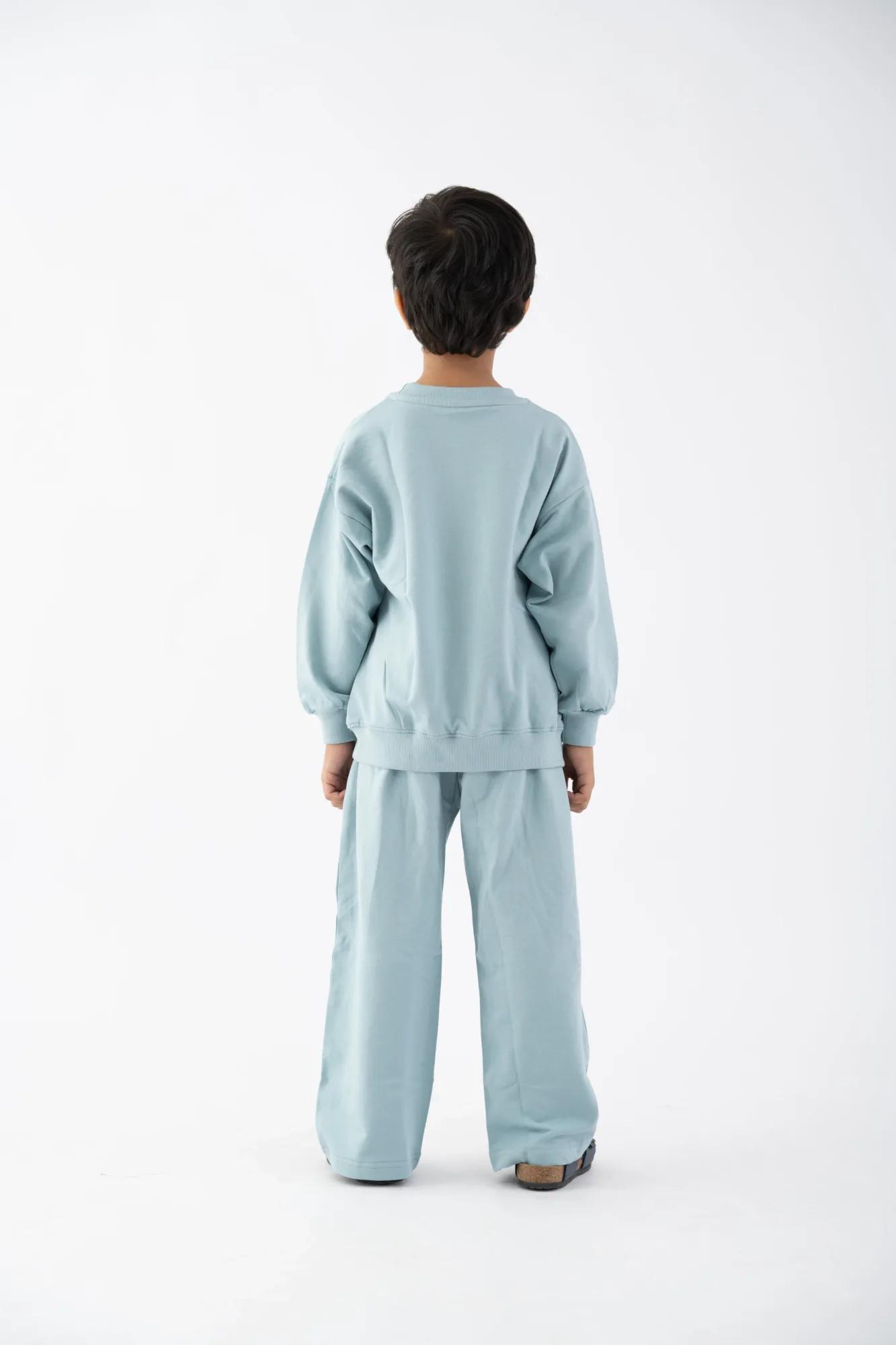 Unisex Scam Blue Minimal Co-Ord Set, view 2 of 4