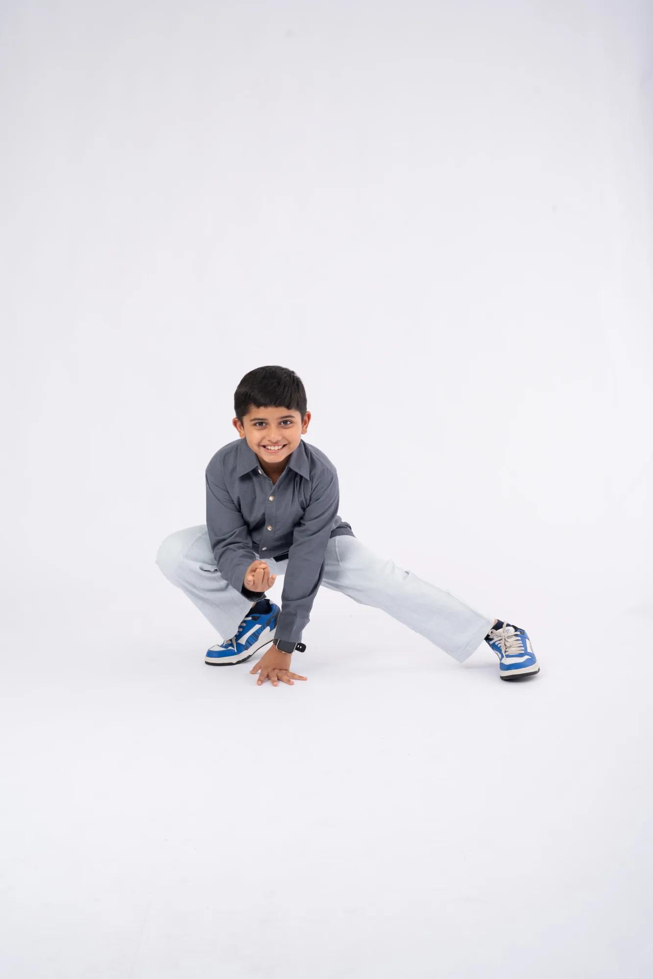 Organic Corduroy Shirt with Embroidered Branding, view 6 of 6