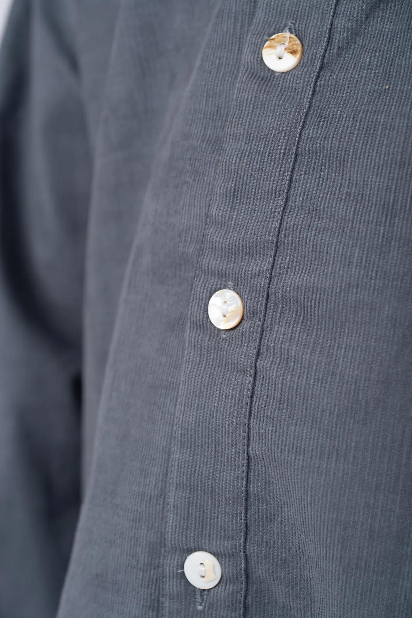 Organic Corduroy Shirt with Embroidered Branding, view 5 of 6