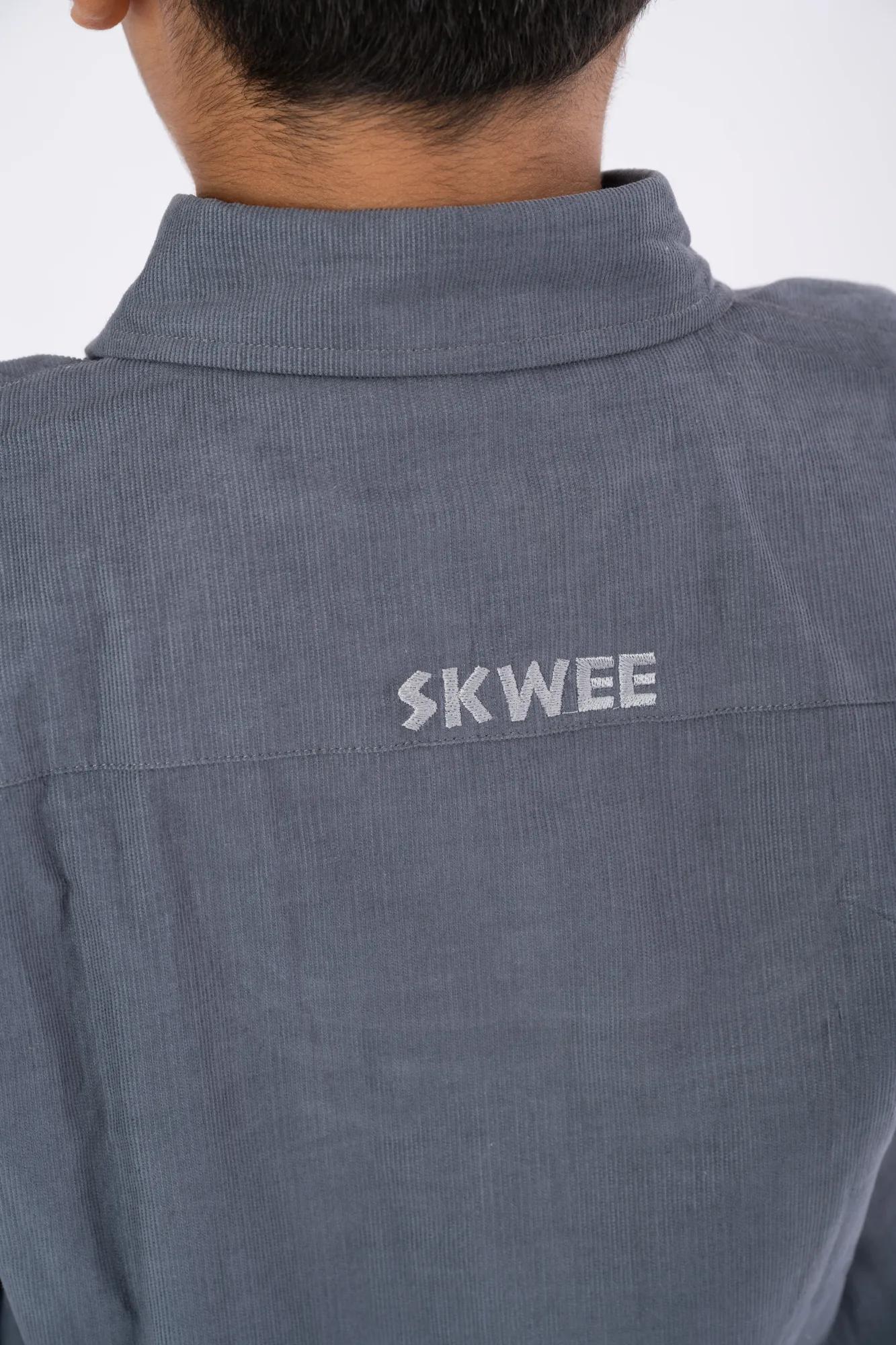 Organic Corduroy Shirt with Embroidered Branding, view 2 of 6
