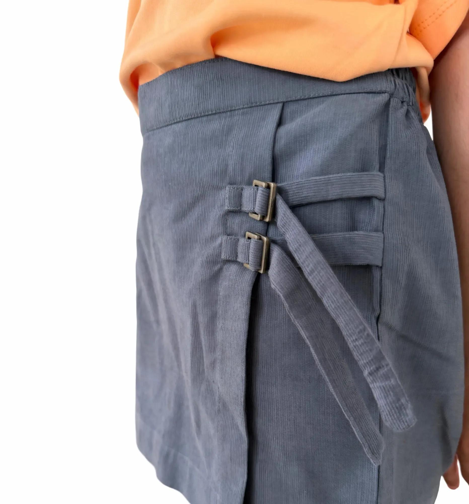 Charcoal Grey Corduroy Skort, view 3 of 3