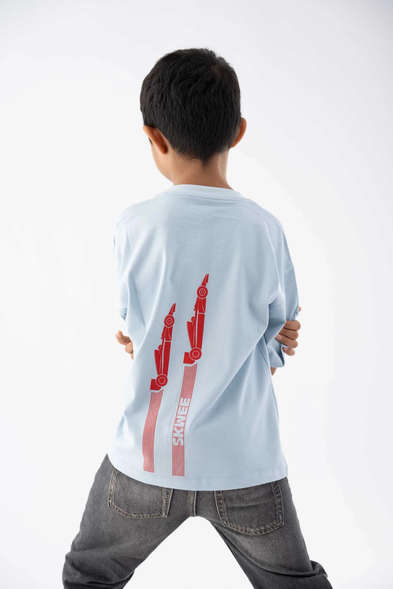 Race Car Light Blue Tee, view 4 of 6