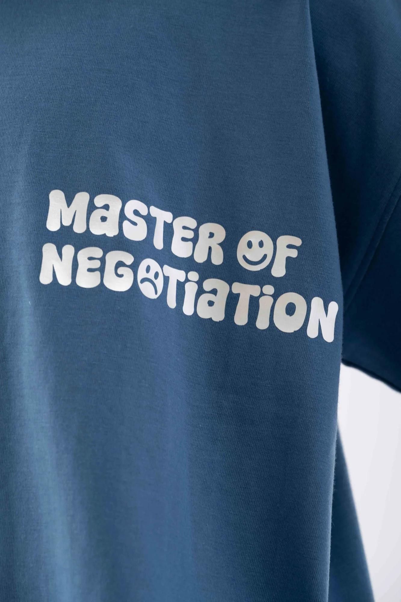 Master of Negotiation Airforce Blue Tee, view 4 of 5