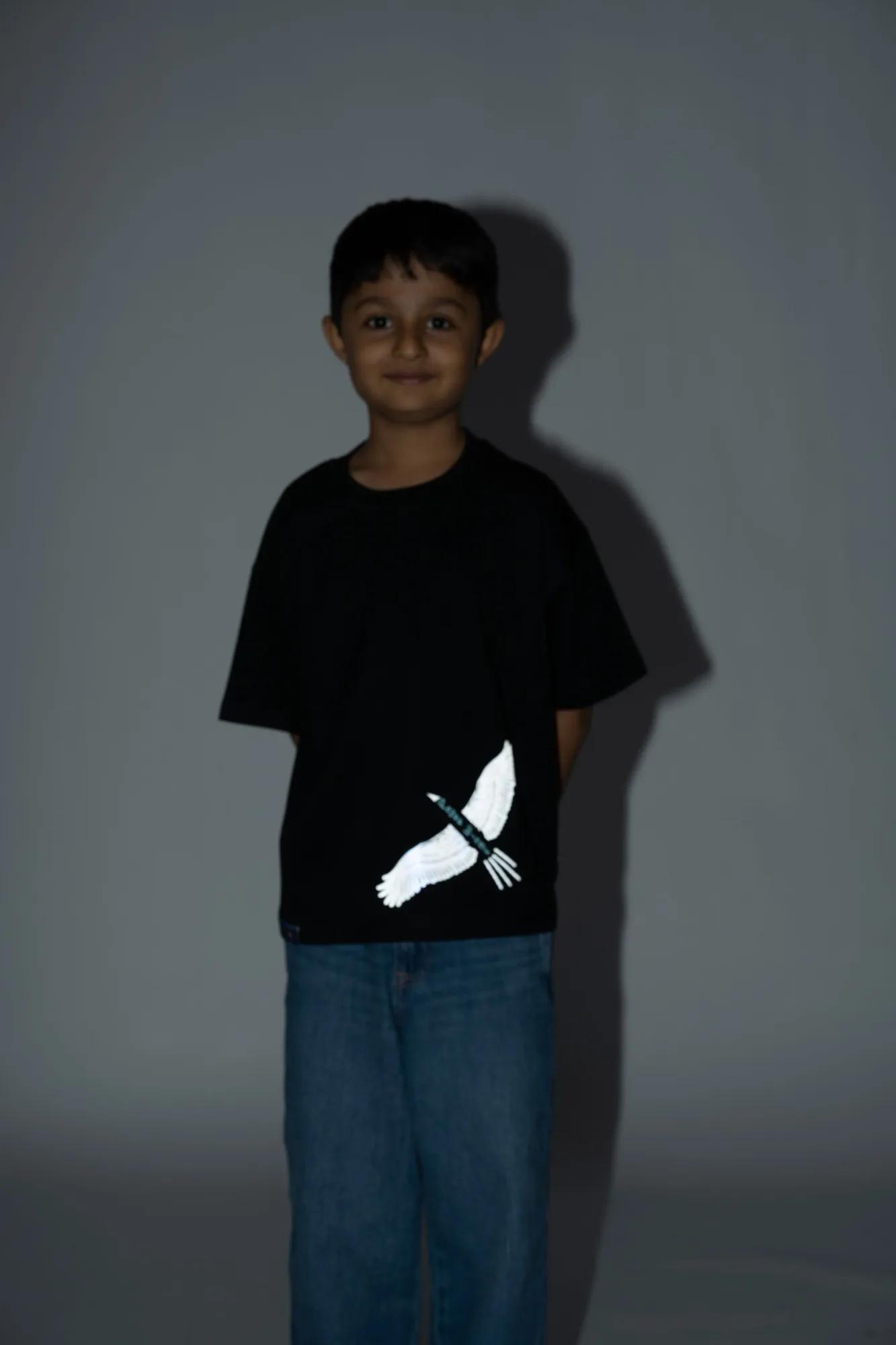 Power Wing Black Tee, view 3 of 4