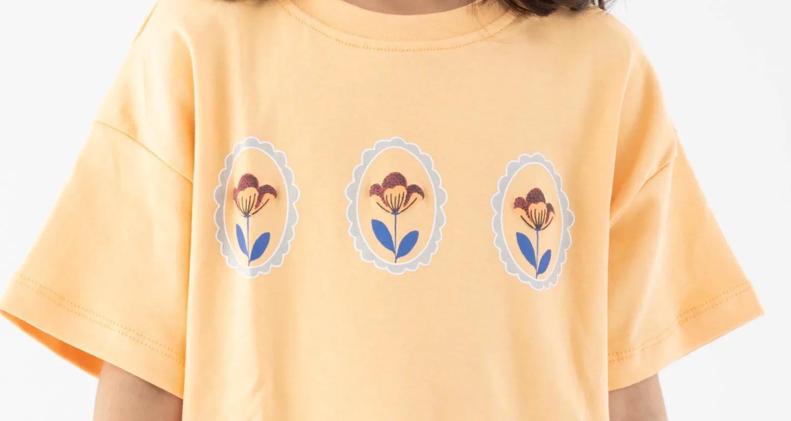 Flower Puff Peach Tee, view 4 of 4