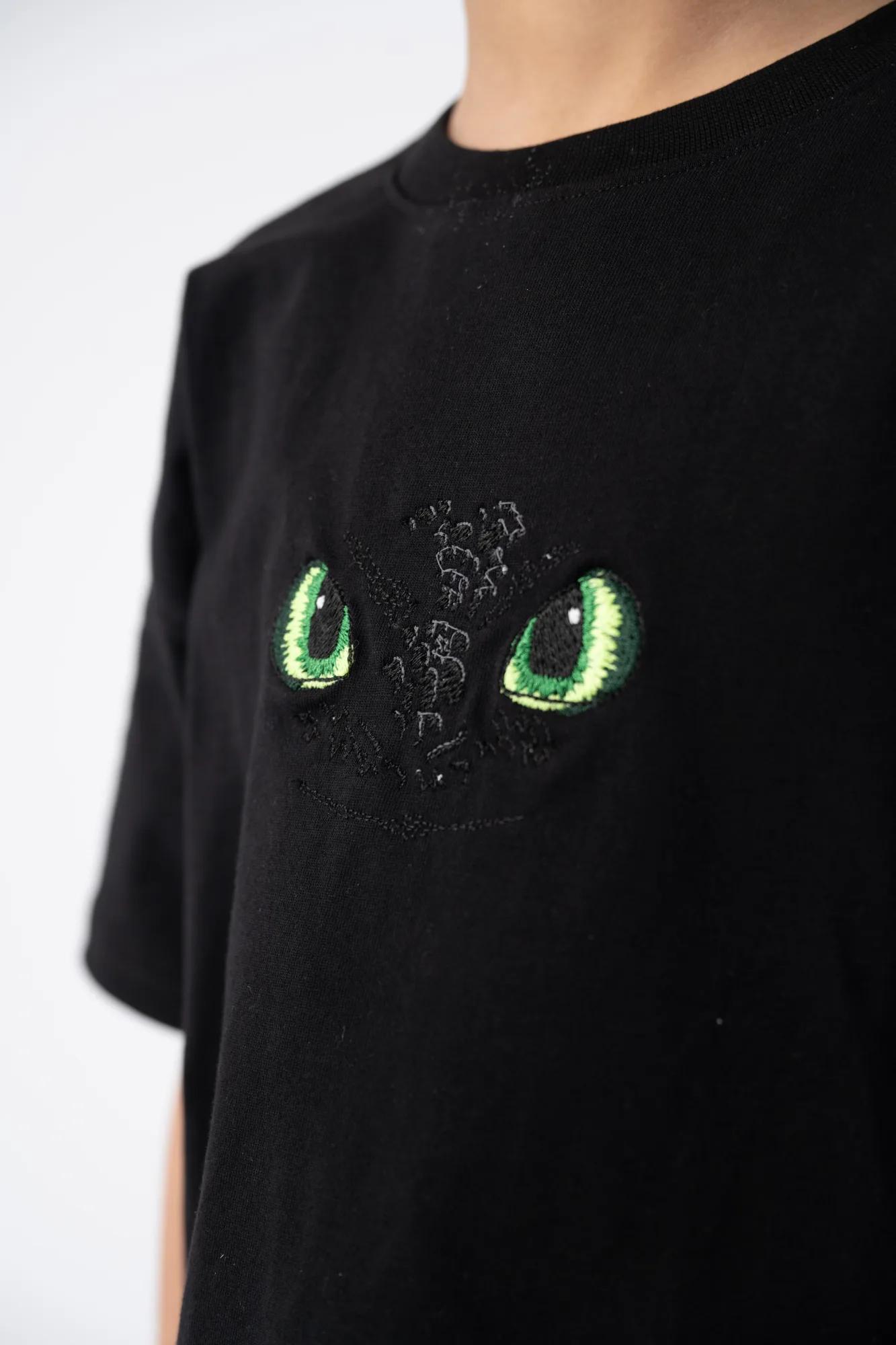 Dragon Eye Glow in the Dark Black T-Shirt, view 2 of 7