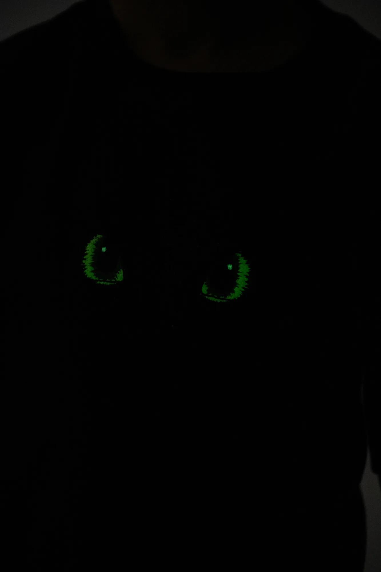 Dragon Eye Glow in the Dark Black T-Shirt, view 7 of 7