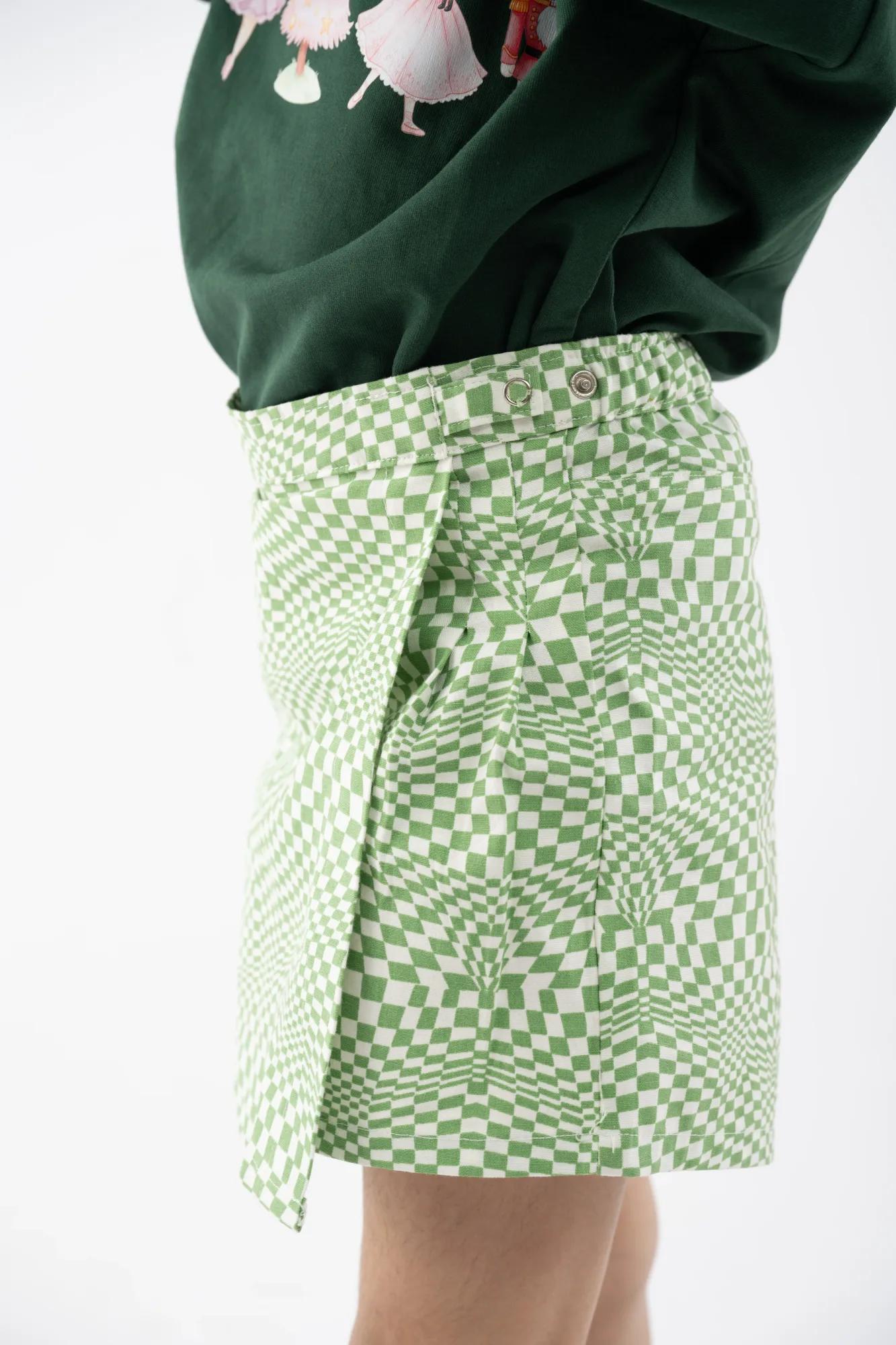 Girls Green Skort, view 4 of 5
