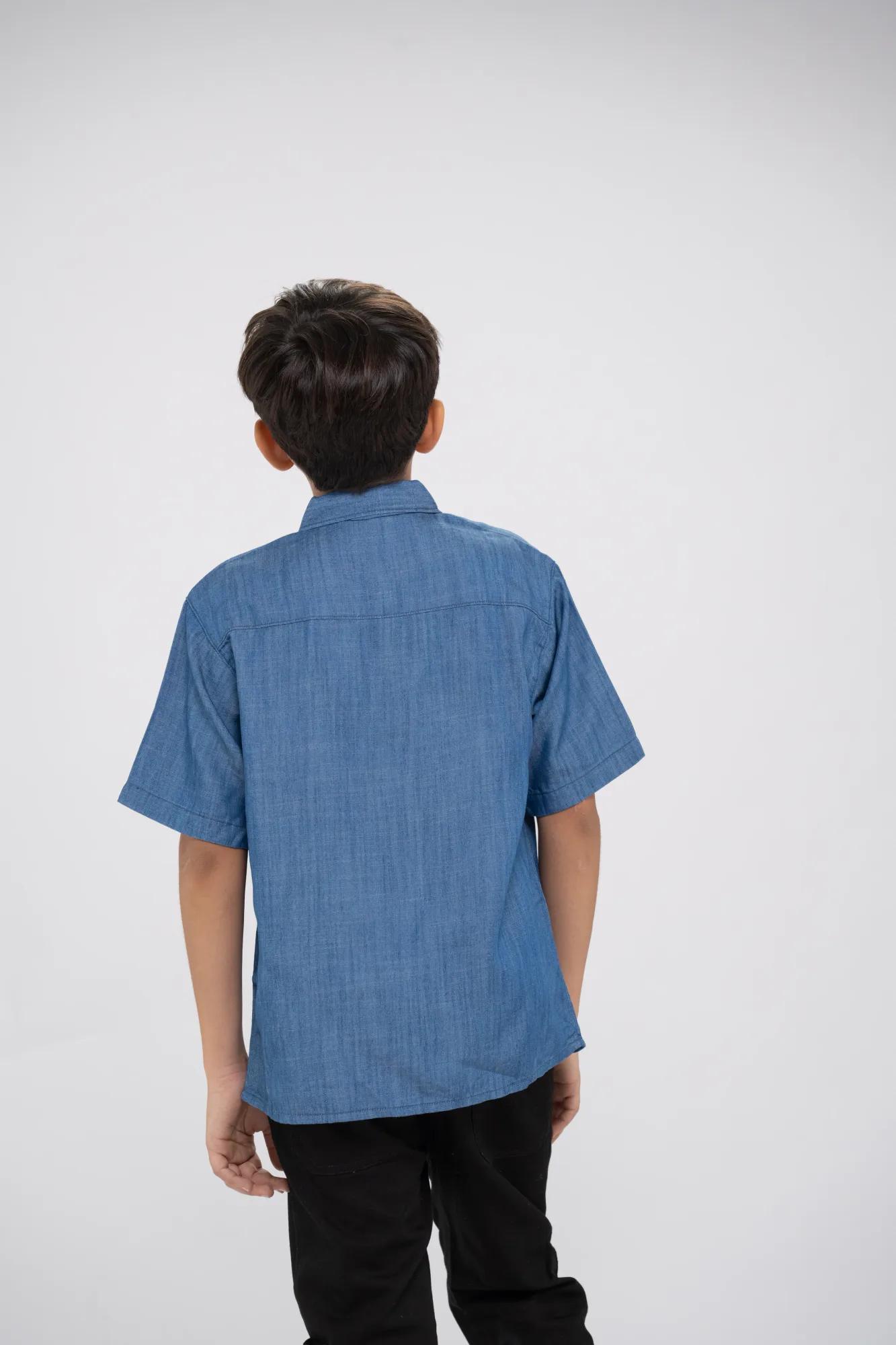 Denim Half-Sleeve Shirt, view 2 of 4