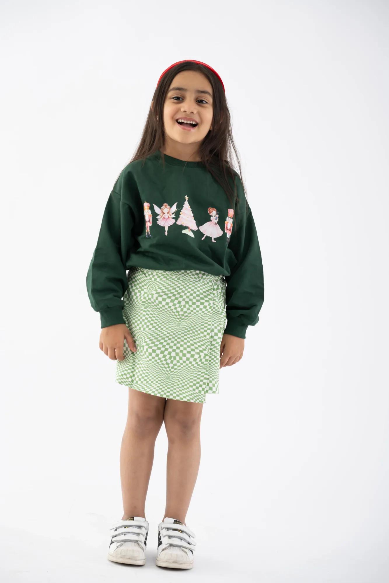 Girls Green Skort, view 5 of 5