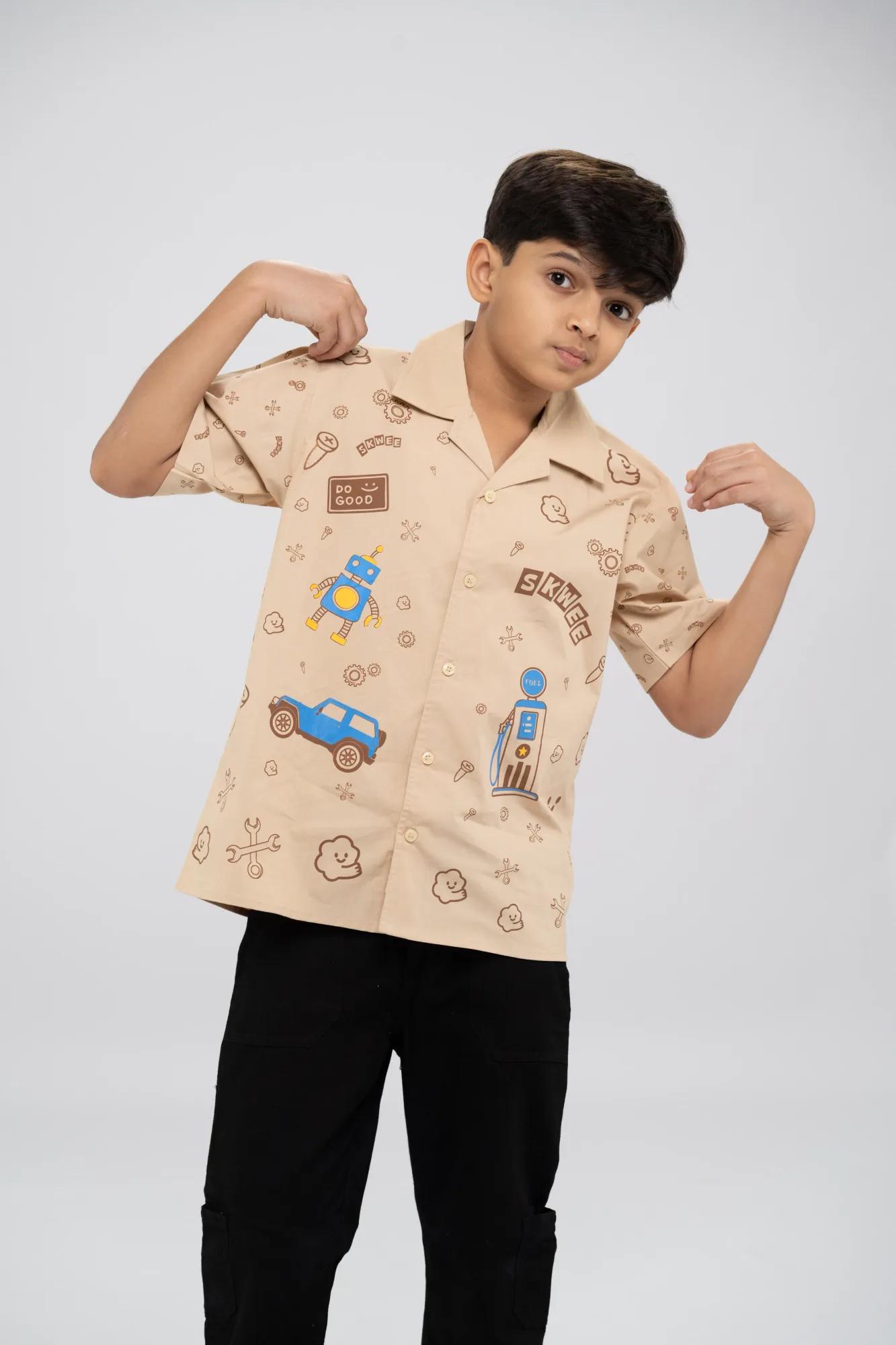 Printed Half-Sleeve Shirt, view 7 of 9